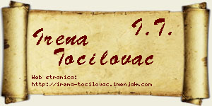 Irena Točilovac vizit kartica